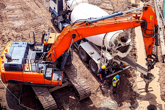 доставка бетона машиной с миксером