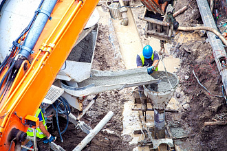 заливка гидротехнического бетона